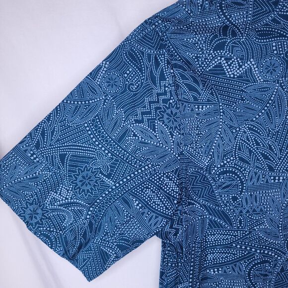 Tori Richard Hawaiian Shirt Mens Medium Blue Paisley AOP - Picture 3 of 11